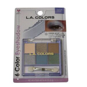L.A. Colors 6 Color Eyeshadow Palette Cloud Crease Proof New